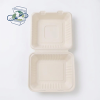 Contenitore per Pranzo in Bagassa da 9 Pollici, 100% Compostabile e Biodegradabile, per Asporto, Campeggio, Ristoranti e Catering