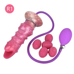 Dispositivo de masturbación con forma de huevo alienígena para la ovulación vaginal femenina, tapón anal de silicona, juguete sexual para pene. - Product Image 5