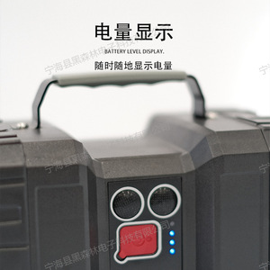 ไฟฉาย LED แบบชาร์จได้ หัวคู่ 1200mAh ตัวเครื่องพลาสติก สำหรับตั้งแคมป์และทำงานกลางแจ้ง พร้อมหน้าจอแสดงระดับแบตเตอรี่ - Product Image 1