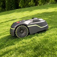 Tondeuse à gazon robotisée électrique automatique avec lame de coupe en alliage, contrôle par application smartphone et moteur sans balais pour les pelouses de jardin à domicile