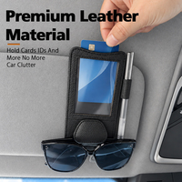 Nouveau design pratique : support de lunettes de soleil, pochette pour stylos et photos, clip de rangement pour pare-soleil de voiture, compatible avec tous les véhicules