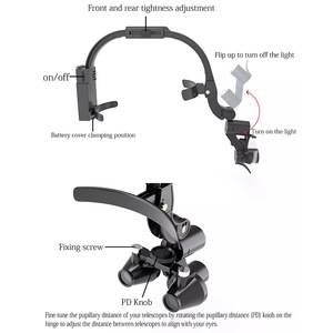 Yüksek kaliteli diş 2.5X Medical tıbbi diş LED farlar büyüteç gözlük diş cerrahi laboratuvar ekipmanları spot - Product Image 2
