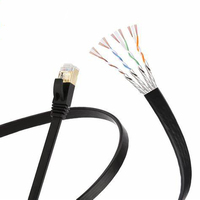 Kabel Patch Cord OEM Panjang Standar, Kabel Patch Cord Cat7, Kabel Patch Cord CAT5E/CAT6/CAT6A/CAT7/CAT8, Kabel Patch Cord S/STP Flat