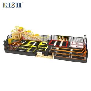 Aire de saut en libre style, grand parc de trampolines pour enfants et adultes, parc de fitness et de sport intérieur, équipement de terrain de jeu intérieur - Product Image 3