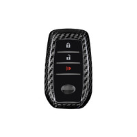 Étui de clé de voiture pour Toyota hilix RAV4, housse de clé de voiture en Fiber de carbone t-carbon housse de clé de voiture à la mode