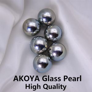 Vente en gros de perles de décoration 6mm 8mm 10mm avec trou, perles rondes colorées en vrac, imitation de verre pour bijoux - Product Image 3