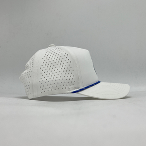 BSCI OEM biểu tượng tùy chỉnh 5 Bảng điều khiển polyester nylon laser cắt lỗ gorras thể thao Mũ bóng chày hiệu suất không thấm nước trắng Golf Rope hat - Product Image 3