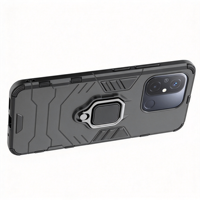 Coque de protection pour Xiaomi Redmi Note 9 Pro Poco F3 GT 5G K50 9 10 Prime, avec anneau de support, coins renforcés, anti-chute, magnétique