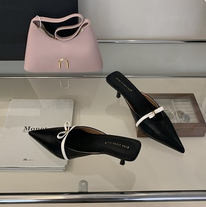 Mules à talons chaton pour femmes, pointure 35-40, sandales d'été à bout pointu 2025, chaussures décontractées tendance pour femmes - Product Image 6