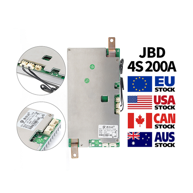 JBD 4S 12V 200A Universal BMS with BT for 12V 200Ah 250Ah 300Ah Energy Storage System Lifepo4 Battery Pack