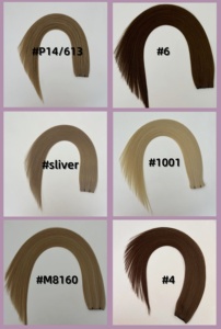 Extensiones de Cabello Humano Virgen Ruso Ombre Piano Genius Weft con Raíces Oscuras y Degradado Rubio para Salones de Belleza - Product Image 4
