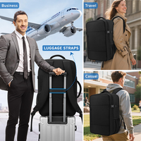Sac à dos pour ordinateur portable de 18 pouces à grande capacité pour hommes avec logo personnalisé, pour les déplacements professionnels, multifonctionnel, tendance, sac de voyage de loisirs