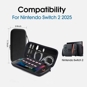 <b>Black</b> Protective Hard Shell Carrying Case for Nintendo Switch 2 Portable Travel EVA Bag Switch <b>Console</b> - Product Image 2