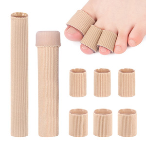 Usine En Gros Anti-Abrasion Gel Silicone SEBS Fibre Sans Coupe Couverture Des Yeux pour Orteils Pied & <span class=keywords><strong>Doigt</strong></span> Séparateur Protecteur - Product Image 1