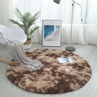 Nordique rond cheveux longs cravate teinture tapis salon Table basse Table ronde repose-pieds chambre tapis en peluche