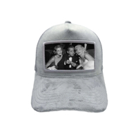 Gorras Deportivas de 5 Paneles, Negras, Personalizadas, de Terciopelo, con Parche Bordado en 3D para Deportes