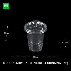 Logo personalizzato 98mm Dia. Trasparente monouso per animali domestici tazza di plastica <span class=keywords><strong>con</strong></span> coperchio 12 14 16 18 20 24oz per bevande fredde per feste - Product Image 5