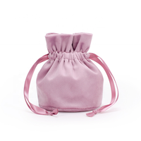 Sac à cordon en velours à fond rond Poche à cordon en velours Colorful Jewelry Gift Wedding Candy Drawstring Storage Bag