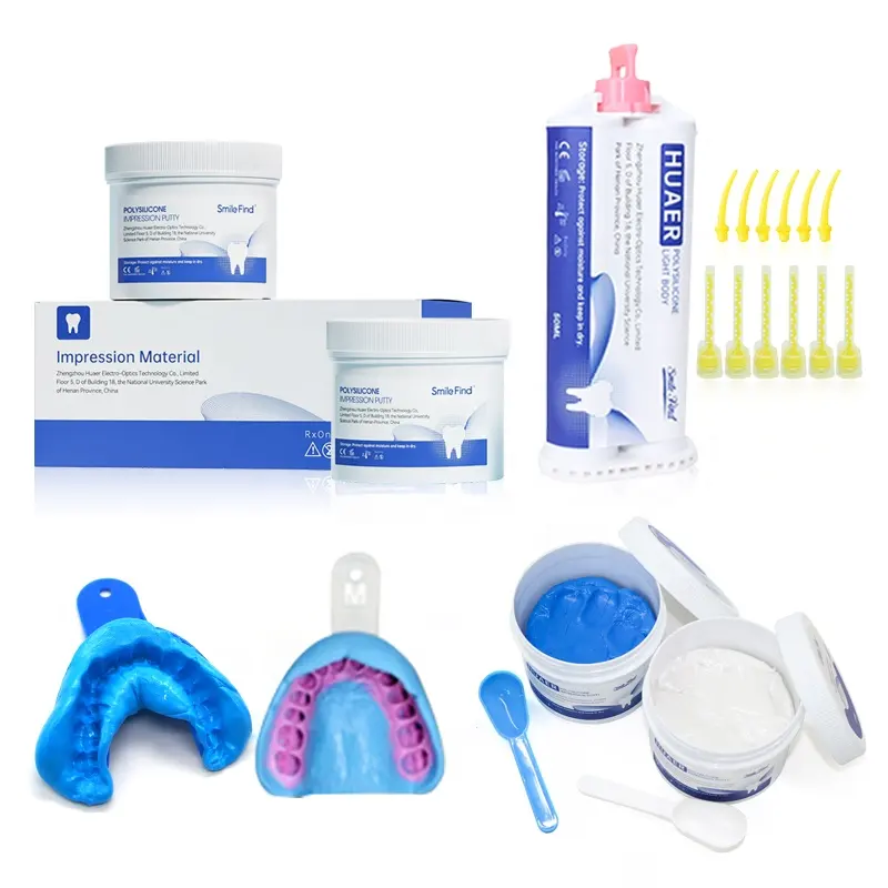 Großhandel Zahnklinik Heimgebrauch 2 Schritt Bulk Dental Impression Putty Moulding Kit Leichtes schweres Körper-Zahn abdruck material