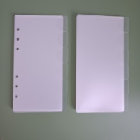 Pochettes de devises avec logo personnalisable 6 onglets Budget Cash Money Savings Binder Enveloppes transparentes givrées A6
