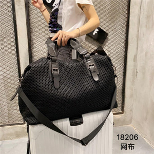 Sac de voyage en toile de nylon, sac de sport en polyester imperméable avec bandoulière amovible, fermeture éclair, sac fourre-tout pour le sport, le yoga, le rangement et les week-ends - Product Image 2