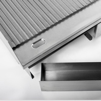 Kommerzielle Edelstahl Tischplatte gerillte flache Platte elektrische Grill platte zum Grillen