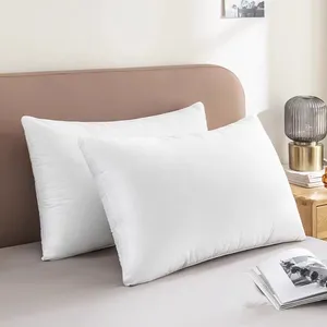 Downproof 100% tissu de coton blanc 5 étoiles hôtel Offre Spéciale oreiller duvet d'oie remplissage dos cou coussin oreillers standard