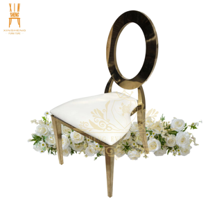 Silla de Comedor Apilable de Acero Inoxidable Estilo Lujoso con Respaldo en O <span class=keywords><strong>para</strong></span> <span class=keywords><strong>Eventos</strong></span> y Fiestas - Product Image 4