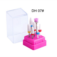 Ensemble de 7 embouts de perceuse à ongles en céramique pour salon de beauté, embouts de perceuse à ongles de 3/32 pouces pour manucure
