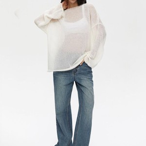 Maglione da <span class=keywords><strong>Donna</strong></span> di Alta Qualità, Design Personalizzato, Casual, Traforato, Morbido, a Maglia, Maniche Lunghe, Produttore di Maglieria - Product Image 2