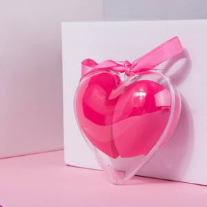 Juego de Dos Esponjas de Maquillaje Súper Suaves, Sin Polvo, en Forma de Huevo, de Doble Uso (Húmedo/Seco), Sin Látex, en Caja con Forma de Corazón - Product Image 3