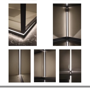 ZYTH Dressing ouvert moderne et minimaliste avec éclairage LED, armoire murale sur mesure pour salon/villa - Product Image 3
