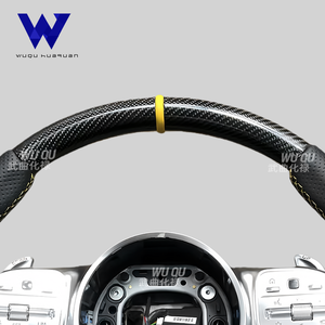 เหมาะสำหรับ W166 <span class=keywords><strong>Mercedes</strong></span>-Benz <span class=keywords><strong>AMG</strong></span> A B C E-Class W177 W205 W213 W212 W218 W222 C63 E63 G63พวงมาลัยคาร์บอนไฟเบอร์ - Product Image 6