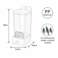 Mangeoire automatique pour oiseaux, distributeur de graines avec tiroir séparateur de coques pour perruches, mangeoire à gravité pour oiseaux