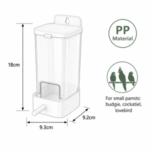 Comedero automático <span class=keywords><strong>para</strong></span> pájaros, dispensador de semillas con cajón separador de cáscaras <span class=keywords><strong>para</strong></span> periquitos, comedero por gravedad - Product Image 5