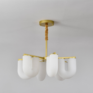 Lámpara de Techo en Forma de U de 6 Luces para Sala de Estar, Comedor, Dormitorio Infantil, Estilo Nórdico Moderno, HM-KS-C-LN070-6P, Nueva, Lujosa y Creativa - Product Image 2