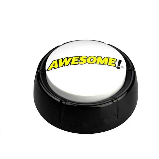Custom Office Desk Gag Gift Easy Button Recordable Sound Talking Button Cover 30 Seconds Recording 2 AAA Batteries