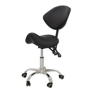 Beauty Salon Lift <b>Saddle</b> <b>Stool</b> Chair With Backrest With Foot Ring Rolling Chair for Salon Barber Chair - Product Image 1
