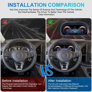 Navihua Auto Meter - Tableau de bord numérique - Accessoires intérieurs - Unité principale - Cockpit virtuel - Intérieur pour Mercedes Benz Vito 2016-2024 - Product Image 4