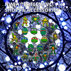 MA cartone animato tartarughe <span class=keywords><strong>Ninja</strong></span> serie 2D scarpe in PVC fiore carino fibbia in gomma morbida accessori da giardino modello F140 gioielli all'ingrosso - Product Image 2
