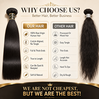 Lots de Cheveux Humains Vierges Vietnamiens Bruts 12A Non Traités, Lisses Comme des Baguettes, Double Tirage, Cuticules Alignées, Vente en Gros