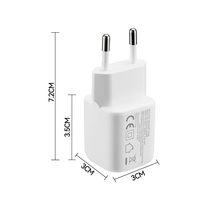 Mini chargeur rapide USB-A/USB-C PD3.0 QC3.0 PPS GaN 20W pour écouteurs