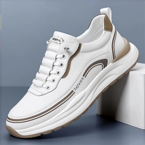 Zapatos de Hombre para Caminar, Estilo Primavera, con Cordones Delanteros, Suela Gruesa, de PU Artificial, Transpirables, Impermeables, Antideslizantes y Ligeros - Product Image 2