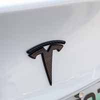 Accessoires de voiture, logo décoratif avant et arrière, étiquette arrière, accessoires extérieurs, autocollant de logo de volant pour Tesla Model 3/Y