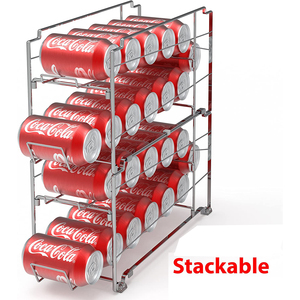 2 Pack - Stackable Front Loading Beverage Cola <strong>Can</strong> <strong>Dispenser</strong> Rack Chrome - Product Image 4