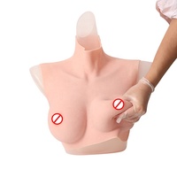Prothèse Mammaire en Silicone Réaliste Fausses Seins Personnalisation Rapide Couleurs de Peau Ensemble d'une Pièce Travesti