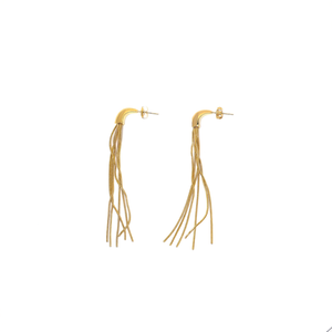Pendientes de Moda con Borlas, Acero Inoxidable 316L, Baño de Oro PVD, Diseño Sostenible y Resistente - Product Image 2