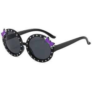 Cheap Kids Sunglasses wholesale sunglasses2023 New Fashion Classical Girl's glasses decorated with bows UV400