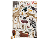 Puzzle personnalisé de 100 pièces en boîte métallique, jeux éducatifs, thèmes numériques, animaux de dessins animés, jouets pour enfants, garçons et filles
