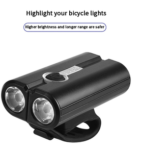 Double lentille LED Rechargeable par USB, feu avant puissant pour bicyclette, arrière libre, 6 Modes, phare avant pour cycles - Product Image 2